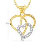 Buy Srikara Alloy Gold Plated CZ/AD Filigree Heart Valentine Fashion Jewelry Pendant - SKP1673G - Purplle