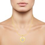 Buy Srikara Alloy Gold Plated CZ / AD Tiny Heart Fashion Jewelry Pendant with Chain - SKP2556G - Purplle