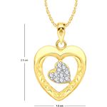 Buy Srikara Alloy Gold Plated CZ / AD Tiny Heart Fashion Jewelry Pendant with Chain - SKP2556G - Purplle