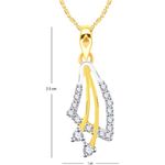 Buy Srikara Alloy Gold Plated CZ / AD Dazzling Fashion Jewellery Pendant with Chain - SKP2576G - Purplle