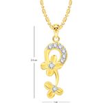 Buy Srikara Alloy Gold Plated CZ / AD Floral Fashion Jewellery Pendant with Chain - SKP2581G - Purplle