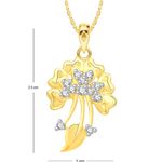 Buy Srikara Alloy Gold Plated CZ/AD Delight Leaf Fashion Jewelry Pendant with Chain - SKP2583G - Purplle