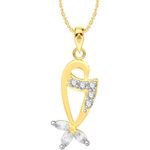 Buy Srikara Alloy Gold Plated CZ / AD Markis Studded Fashion Jewellery Pendant Chain - SKP2648G - Purplle