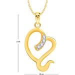 Buy Srikara Alloy Gold Plated CZ / AD Heart Fashion Jewellery Pendant with Chain - SKP2551G - Purplle