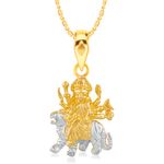 Buy Srikara Alloy Gold Plated CZ / AD Maa Durga Fashion Jewellery Pendant with Chain - SKP2450G - Purplle