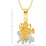 Buy Srikara Alloy Gold Plated CZ / AD Maa Durga Fashion Jewellery Pendant with Chain - SKP2450G - Purplle