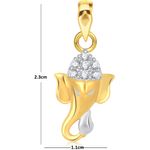 Buy Srikara Alloy Gold Plated CZ / AD Siddhidhata Fashion Jewelry Pendant with Chain - SKP1599G - Purplle