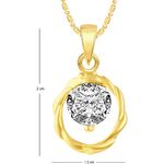 Buy Srikara Alloy Gold Plated CZ/AD Single Stone Solitaire Fashion Jewelry Pendant - SKP2475G - Purplle