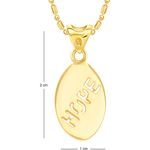 Buy Srikara Alloy Gold Plated CZ/AD Beinng Humann Hope Fashion Jewelry Pendant Chain - SKP2228G - Purplle