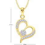 Buy Srikara Alloy Gold Plated CZ / AD Round in Heart Fashion Jewellery Pendant Chain - SKP2554G - Purplle