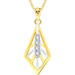 Buy Srikara Alloy Gold Plated CZ / AD Shapely Fashion Jewellery Pendant with Chain - SKP2591G - Purplle