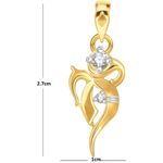 Buy Srikara Alloy Gold Plated CZ / AD Vakratunda Fashion Jewelry Pendant with Chain - SKP1609G - Purplle