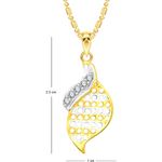 Buy Srikara Alloy Gold Plated CZ/AD Well Crafted Leaf Fashion Jewelry Pendant Chain - SKP2588G - Purplle