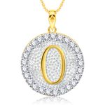 Buy Srikara Alloy Gold Plated CZ/AD Initial Letter O Fashion Jewellery Pendant Chain - SKP2197G - Purplle