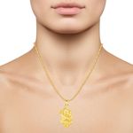 Buy Srikara Alloy Gold Plated CZ / AD Ganesh Fashion Jewellery Pendant with Chain - SKP2680G - Purplle