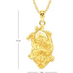 Buy Srikara Alloy Gold Plated CZ / AD Ganesh Fashion Jewellery Pendant with Chain - SKP2680G - Purplle