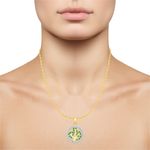 Buy Srikara Alloy Gold Plated CZ / AD Tree Fashion Jewellery Pendant with Chain - SKP2592G - Purplle