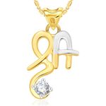 Buy Srikara Alloy Gold Plated CZ / AD Shree Fashion Jewellery Pendant with Chain - SKP2050G - Purplle