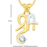 Buy Srikara Alloy Gold Plated CZ / AD Shree Fashion Jewellery Pendant with Chain - SKP2050G - Purplle