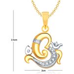 Buy Srikara Alloy Gold Plated CZ / AD Avighna Fashion Jewellery Pendant with Chain - SKP1125GA - Purplle