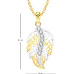 Buy Srikara Alloy Gold Plated CZ / AD Leaf Fashion Jewellery Pendant with Chain - SKP2577G - Purplle