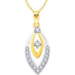 Buy Srikara Alloy Gold Plated CZ / AD Bewitching Fashion Jewelry Pendant with Chain - SKP2567G - Purplle