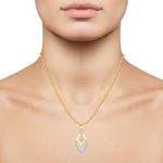 Buy Srikara Alloy Gold Plated CZ / AD Bewitching Fashion Jewelry Pendant with Chain - SKP2567G - Purplle