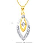 Buy Srikara Alloy Gold Plated CZ / AD Bewitching Fashion Jewelry Pendant with Chain - SKP2567G - Purplle