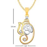 Buy Srikara Alloy Gold Plated CZ / AD Fashion Jewellery Pendant with Chain - SKP1131G - Purplle