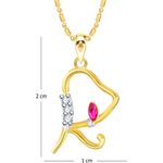 Buy Srikara Alloy Gold Plated CZ/AD Initial Letter R Ganesh Fashion Jewelry Pendant - SKP2253G - Purplle