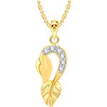 Buy Srikara Alloy Gold Plated CZ / AD Leaf Fashion Jewellery Pendant with Chain - SKP2579G - Purplle