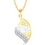 Buy Srikara Alloy Gold Plated CZ / AD Wonderful Fashion Jewellery Pendant with Chain - SKP2590G - Purplle