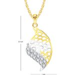 Buy Srikara Alloy Gold Plated CZ / AD Wonderful Fashion Jewellery Pendant with Chain - SKP2590G - Purplle