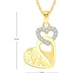 Buy Srikara Alloy Gold Plated CZ / AD Love Lock Fashion Jewellery Pendant with Chain - SKP2645G - Purplle