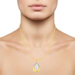 Buy Srikara Alloy Gold Plated CZ / AD Ganesh Fashion Jewellery Pendant with Chain - SKP2761G - Purplle