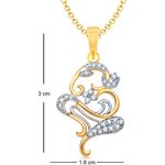 Buy Srikara Alloy Gold Plated CZ / AD Fashion Jewellery Pendant with Chain - SKP1124G - Purplle