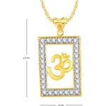 Buy Srikara Alloy Gold Plated CZ / AD Om Fashion Jewellery Pendant with Chain - SKP2764G - Purplle