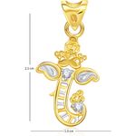 Buy Srikara Alloy Gold Plated CZ / AD Siddhidhata Fashion Jewelry Pendant with Chain - SKP1883G - Purplle