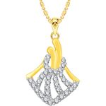 Buy Srikara Alloy Gold Plated CZ / AD Ideal Fashion Jewellery Pendant with Chain - SKP2569G - Purplle