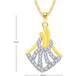 Buy Srikara Alloy Gold Plated CZ / AD Ideal Fashion Jewellery Pendant with Chain - SKP2569G - Purplle