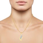 Buy Srikara Alloy Gold Plated CZ / AD Pretty Fashion Jewellery Pendant with Chain - SKP2589G - Purplle