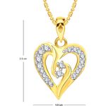 Buy Srikara Alloy Gold Plated CZ/AD Delight Heart Fashion Jewelry Pendant with Chain - SKP2558G - Purplle