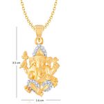 Buy Srikara Alloy Gold Plated CZ / AD Fashion Jewellery Pendant with Chain - SKP1020G - Purplle