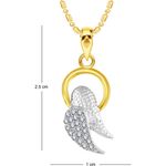 Buy Srikara Alloy Gold Plated CZ / AD Heart Fashion Jewellery Pendant with Chain - SKP2723G - Purplle