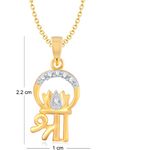 Buy Srikara Alloy Gold Plated CZ / AD Fashion Jewellery Pendant with Chain - SKP1030G - Purplle