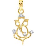 Buy Srikara Alloy Gold Plated CZ/AD Prathmeshwar Fashion Jewelry Pendant with Chain - SKP1602G - Purplle