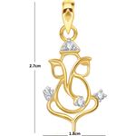 Buy Srikara Alloy Gold Plated CZ/AD Prathmeshwar Fashion Jewelry Pendant with Chain - SKP1602G - Purplle