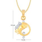 Buy Srikara Alloy Gold Plated CZ / AD Fashion Jewellery Pendant with Chain - SKP1006G - Purplle