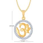 Buy Srikara Alloy Gold Plated CZ / AD Fashion Jewellery Pendant with Chain - SKP1004G - Purplle