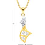 Buy Srikara Alloy Gold Plated CZ / AD Radiant Fashion Jewellery Pendant with Chain - SKP2572G - Purplle